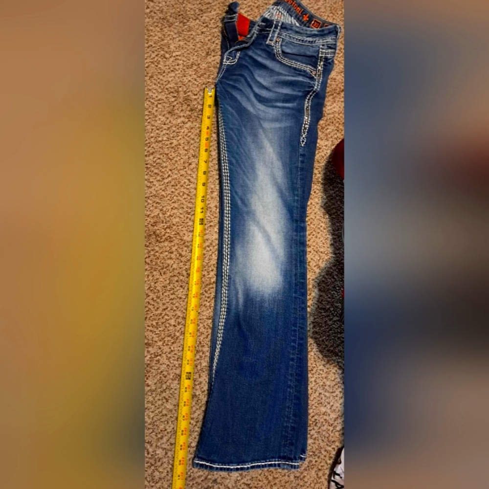 Rock Revival Blue Boot Cut Jeans Timeless Design
